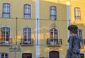 Lagos yellow facade building, Portugal