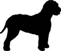 Lagotto Romagnolo silhouette black Royalty Free Stock Photo