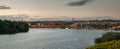 Panoramic view Washington DC, USA  on the Potomac River at twilight Royalty Free Stock Photo