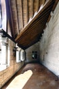 Laguardia, Alava, Spain. March 30, 2018: Street with floor of large block of regular granite stone and several cafes called Mayor, Royalty Free Stock Photo