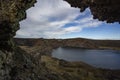 Crater volcanico Laguna Azul, Rio Gallegos, Patagonian province of Santa Cruz, Argentina