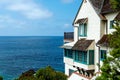 Former Bette Davis Clifftop Mansion Overlooks Pacific Ocean Royalty Free Stock Photo