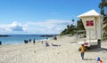 People on the Beach in a Tropical Climate Royalty Free Stock Photo