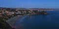 Laguna Beach, California Crescent Bay view of the blood moon. Royalty Free Stock Photo