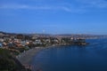 Laguna Beach, California Crescent Bay view of the blood moon. Royalty Free Stock Photo