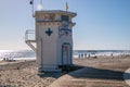 Lifeguard tower was seen at Laguna Beach Royalty Free Stock Photo