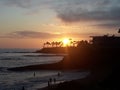Laguna Beach far off Sunset Royalty Free Stock Photo