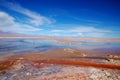 Laguna Chaxa in the National reserve Los Flamencos Royalty Free Stock Photo