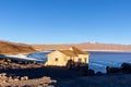 Laguna Colorada, shallow salt lake in the southwest of the altiplano of Bolivia