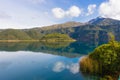 Laguna of Cuicocha and Cotacachi volcan Royalty Free Stock Photo