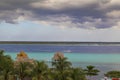 Laguna de Bacalar Lagoon pier in Quintana roo Mexico Royalty Free Stock Photo