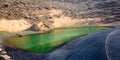 Laguna de los Clicos or green lagoon, El Golfo in Lanzarote