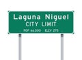 Laguna Niguel City Limit road sign