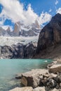 Laguna Sucia lake and Fitz Roy mountain