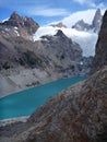 Laguna sucia in park los glaciares in patagonia