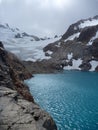 Laguna sucia in park los glaciares in patagonia