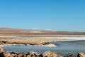 The Lagunas Escondidas hidden altiplanic lagoons of Baltinache : salt lakes in Salar of Atacama desert, Chile Royalty Free Stock Photo