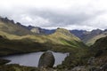 Lagune in the montains of el cajas reservat in ecuador