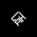 LAH letter logo design on black background. LAH creative initials letter logo concept. LAH letter design