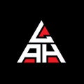 LAH triangle letter logo design with triangle shape. LAH triangle logo design monogram. LAH triangle vector logo template with red Royalty Free Stock Photo