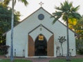 LAHAINA, UNITED STATES OF AMERICA - JANUARY 7, 2015: exterior shot of holy innocents church in lahaina Royalty Free Stock Photo