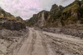 Lahar mudflow remnants at Pinatubo volcano, Philippin Royalty Free Stock Photo