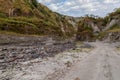 Lahar mudflow remnants at Pinatubo volcano, Philippin