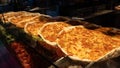 Lahmacun, Traditional turkish with minced meat, street food