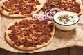 Lahmacun, turkish meat pizza