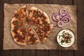 Lahmacun, turkish meat pizza Royalty Free Stock Photo