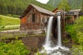 Lahner Saege, a historic sawmill, Ulten Valley, South Tyrol, Royalty Free Stock Photo