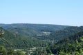 Lahnstein-Friedland, Germany - 06 13 2023: View up Lahn Valley