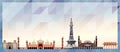 Lahore skyline vector colorful poster on beautiful triangular texture background Royalty Free Stock Photo