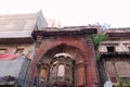 Lahore, Pakistan - 09.09.2019: The old housefronts of the Walled the Walled city Royalty Free Stock Photo