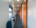 Lahore Railway Station, Lahore/Pakistan- November 31, 2019: Interior of business class train from lahore to karachi