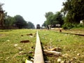 Lahore To Shorkot single line railroad track Warburton Pakistan