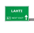 LAHTI road sign isolated on white Royalty Free Stock Photo