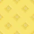 `Lai Thai` yellow royal oriental seamless pattern texture background