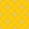 `Lai Thai` yellow royal oriental seamless pattern texture background