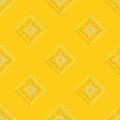 `Lai Thai` yellow royal oriental seamless pattern texture background