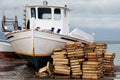 Laid out fishing boat Royalty Free Stock Photo