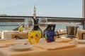 Laid table in Venice Royalty Free Stock Photo