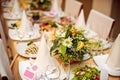 laid wedding banquet table