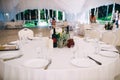 The laid wedding table Royalty Free Stock Photo