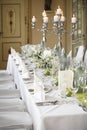 Laid wedding table Royalty Free Stock Photo