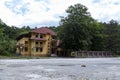 View of Hotel Lainici located in Lainici, Bumbesti-Jiu, Gorj, Romania.