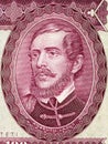 Lajos Kossuth portrait from Hungarian money Royalty Free Stock Photo