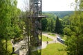 Laju takas, tree-canopy trail complex with a walkway, an information center and observation tower, located in Anyksciai