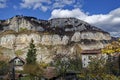 Lakatnik limestone rocks by Iskar river gorge in Balkan mountain Royalty Free Stock Photo