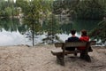 Lake in Adrspach rocks nature reserve, Czechia